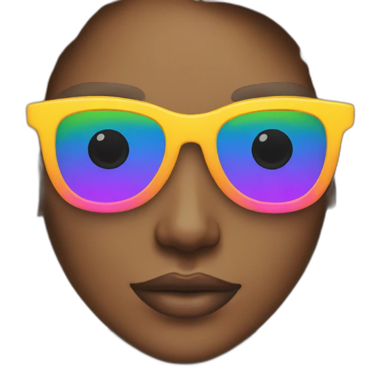 pride sunglasses on face emoji