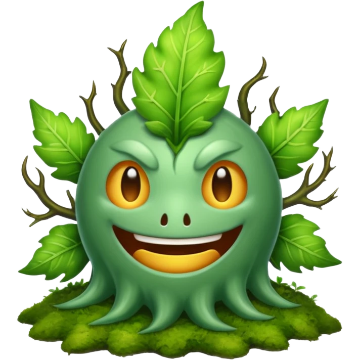 moss spirit chaotic grin leaf storm emoji