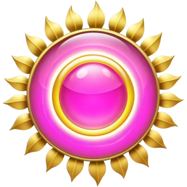 Solar aura pink gold emoji