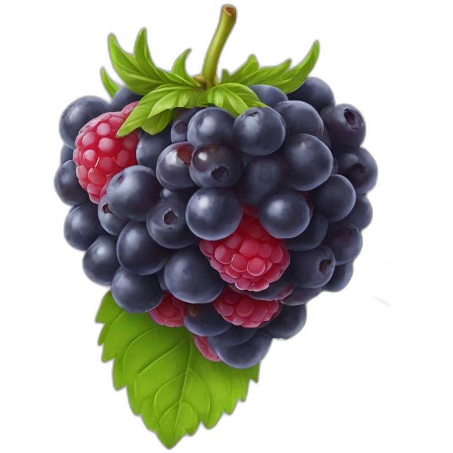 Fraisse framboise myrtille emoji