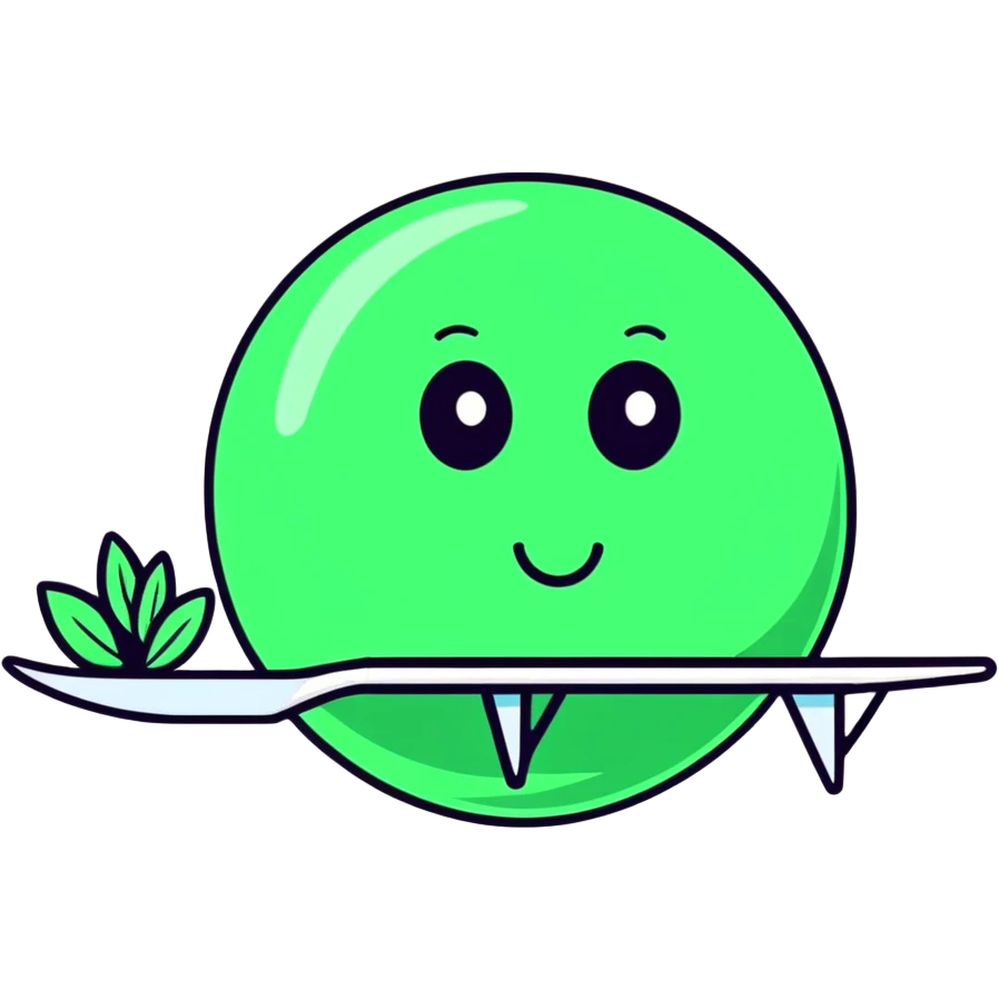 a silly green enterprise, playful and whimsical emoji