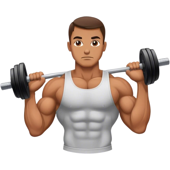 bodybuilder laying down abs exercise emoji