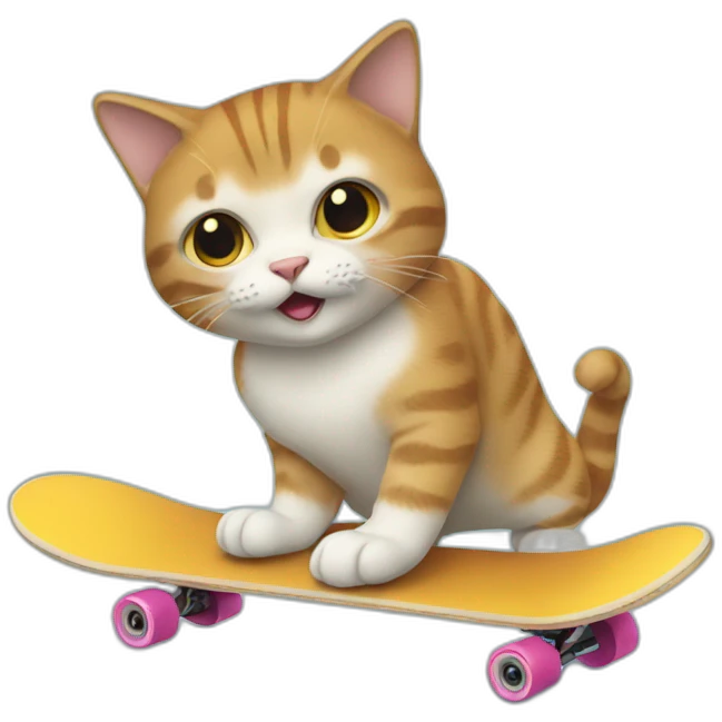 Un chat qui skate emoji