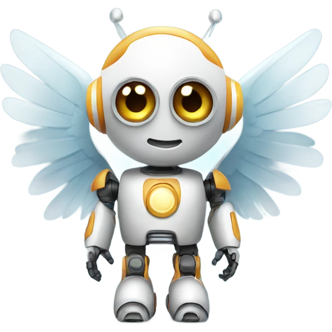 cute robot with wings emoji