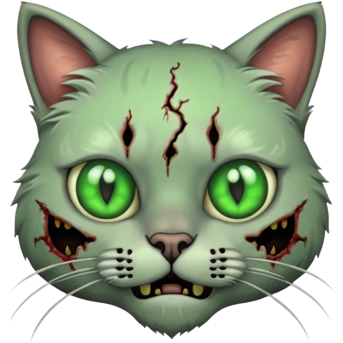 Zombie cat face emoji
