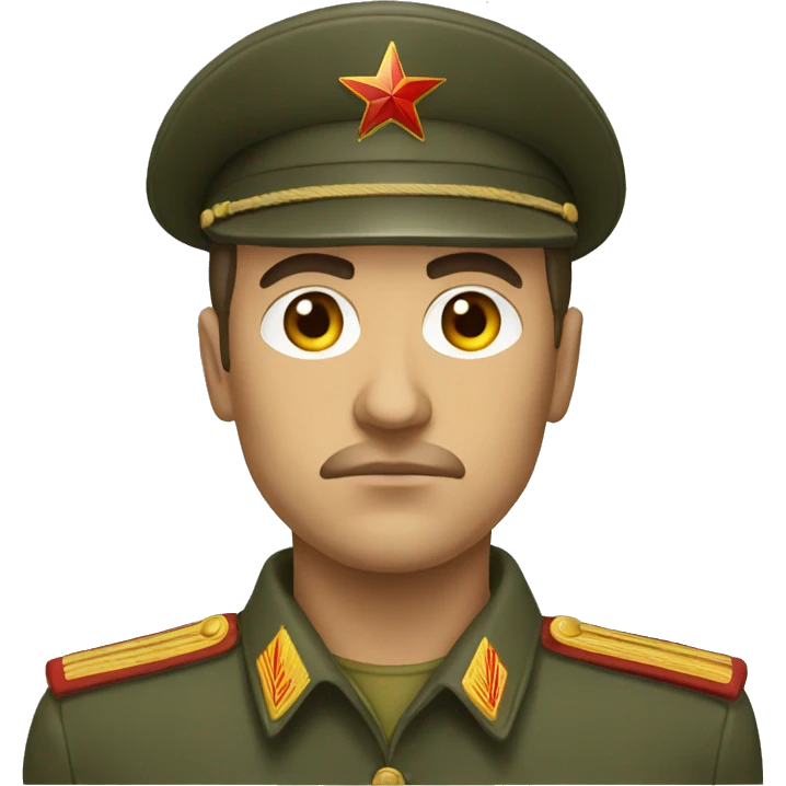 ussr soldier serious  emoji