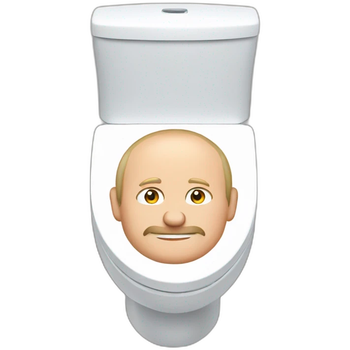 naked putin sits on toilet emoji