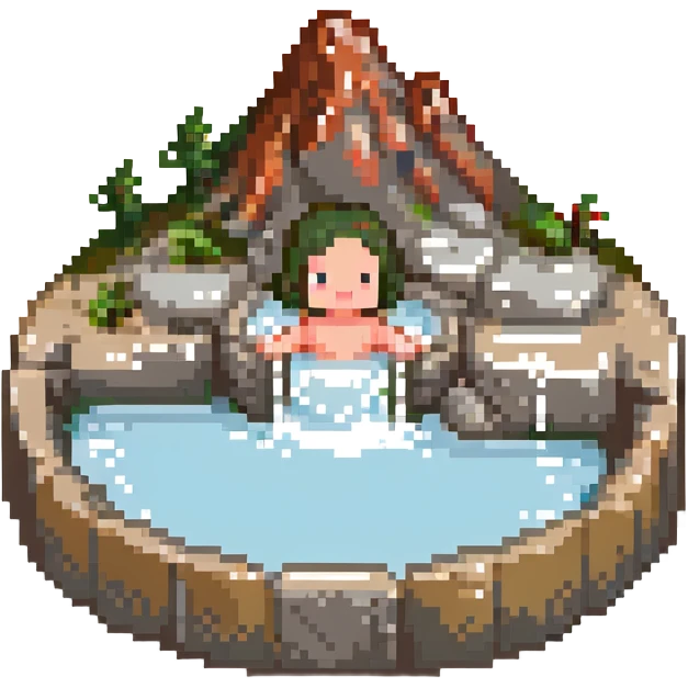 mountain hot spring tubbing emoji