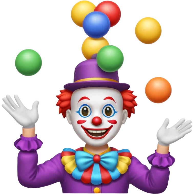 clown juggling balls emoji