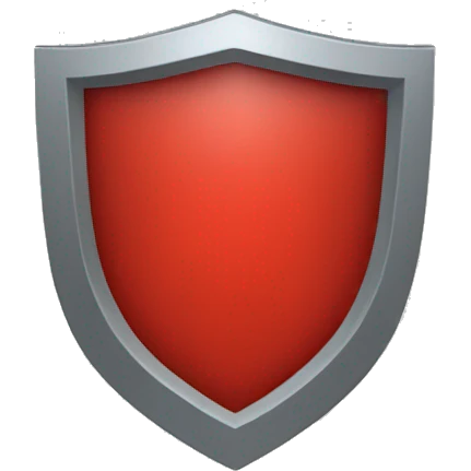 red shield with grey outline emoji