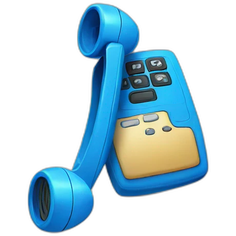 blue-phone emoji
