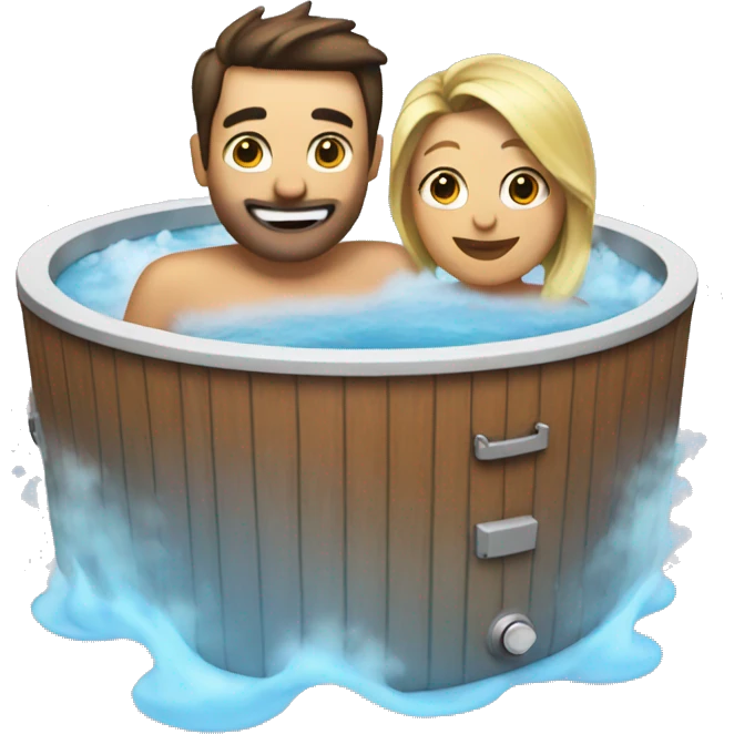 hot tub with steam emoji