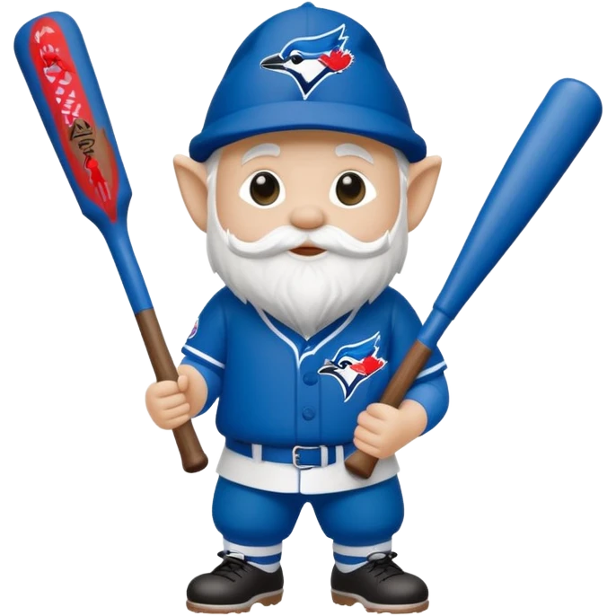 Toronto Blue Jays gnome holding a bat emoji