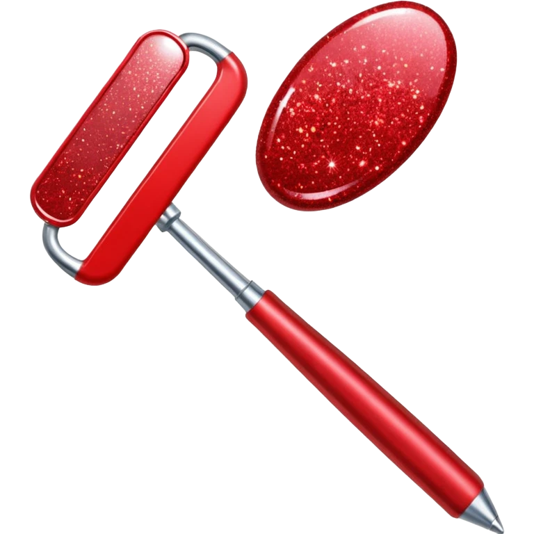 red glitter tool office emoji