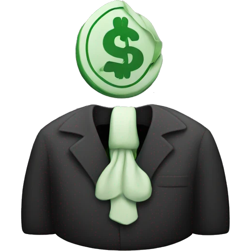 the money tongue emoji but the emoji is black emoji
