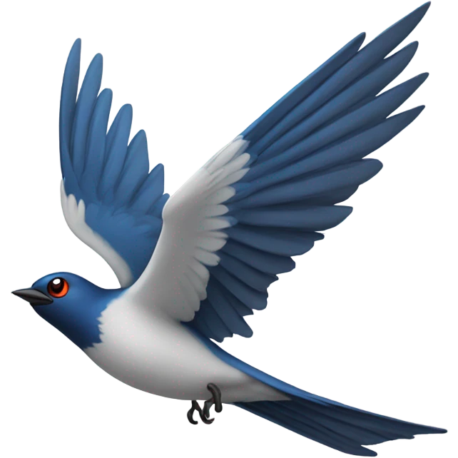 Soaring swallow serious emoji