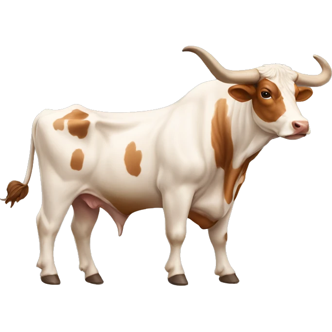 bull, Texas Longhorn, brindle, long long long long horns, full body emoji
