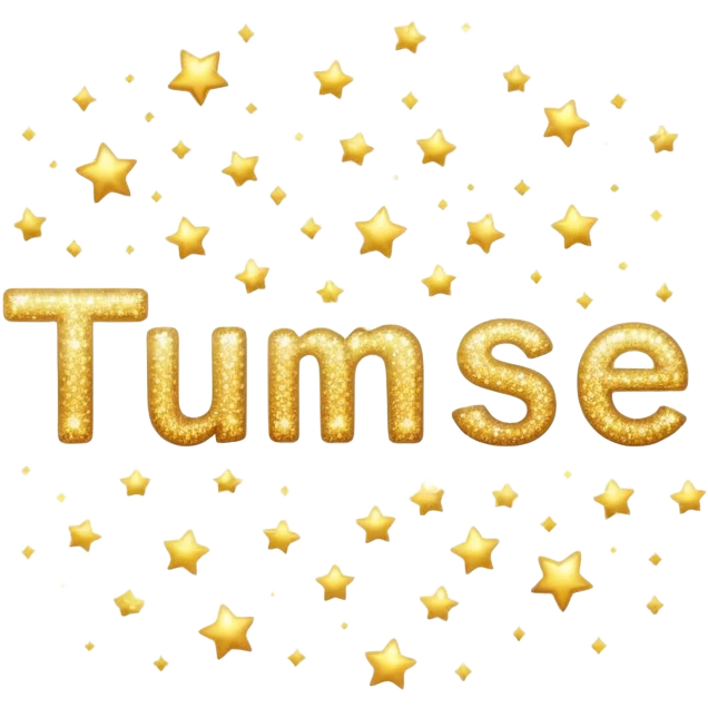 message with 'tumse' text and sparkles emoji