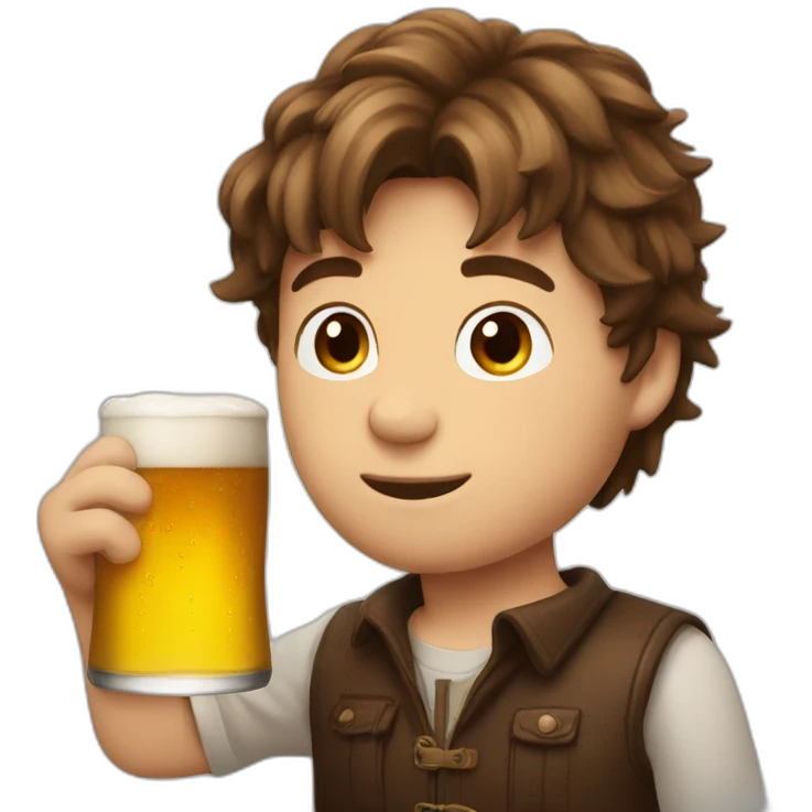 Brown hair 2023 Arthur and his beer emoji