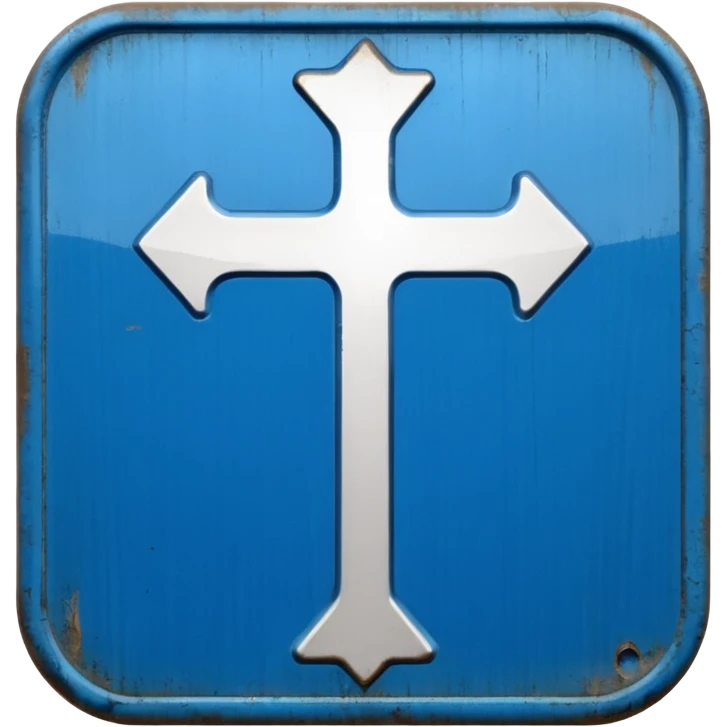 a blue road sign "blessed" emoji
