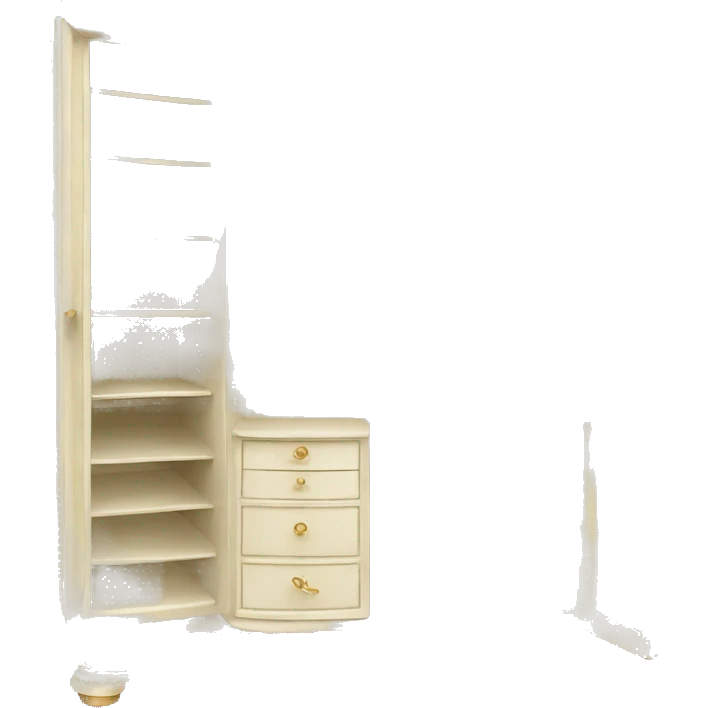 Armoire fancy ivory with gold emoji