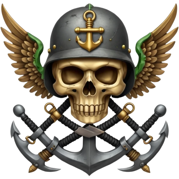 ⚓💀🪖⚔️💣🪽 emoji