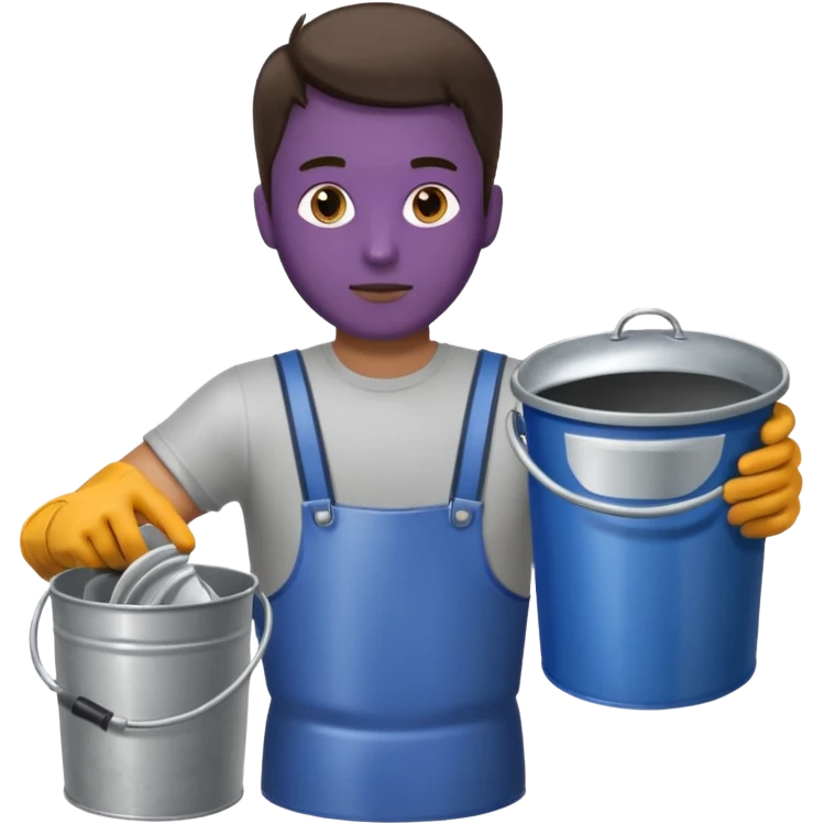full side body man put the trash in can emoji