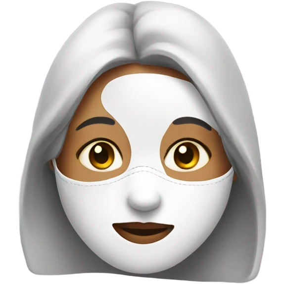 Girl with facial mask emoji