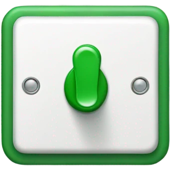 toggle switch - green and horizontal just one button emoji