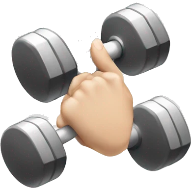 one white arm with dumbbells emoji
