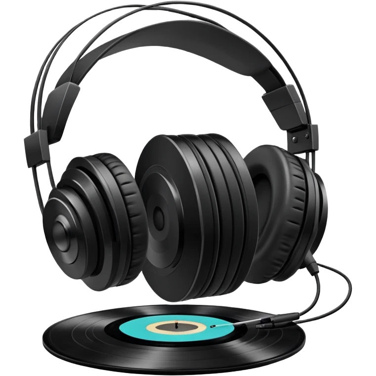 Headphones and vinyl record emoji