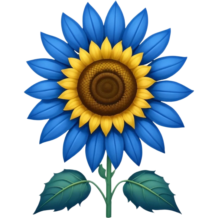 blue sunflower emoji