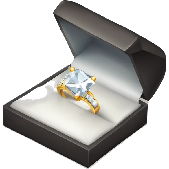 Diamond ring in a box  emoji