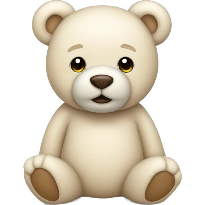 Cream colored teddy bear  emoji