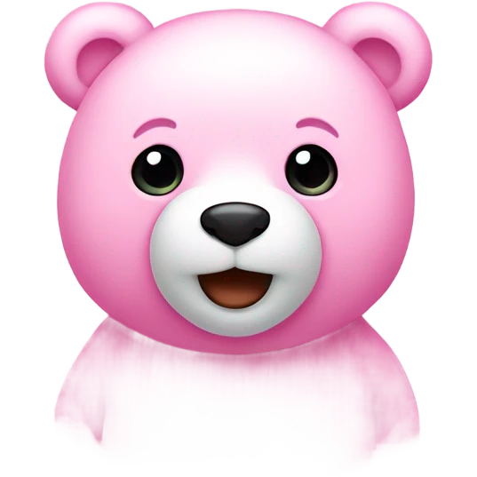 cute bear pink emoji
