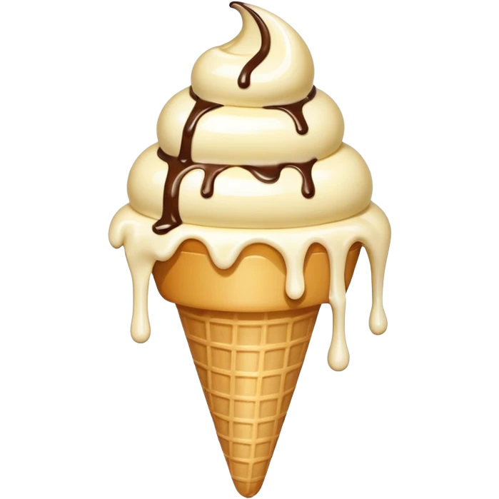 melting ice cream from heat emoji