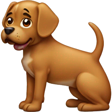 Dog pooping emoji