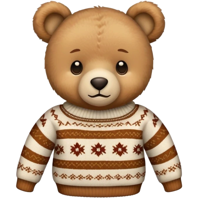 Teddy bear with a sweater emoji