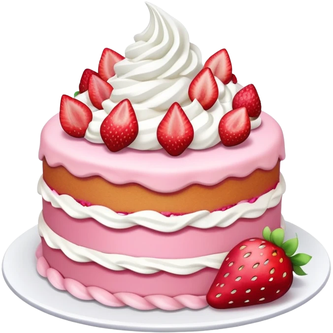 2 tier Strawberry Cake emoji