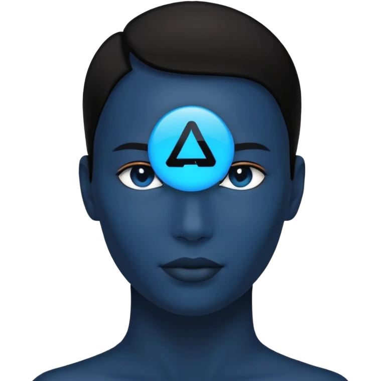 person silhouette with AI symbol above emoji