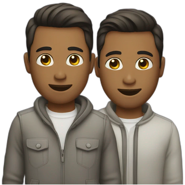 Gay couple kssing emoji