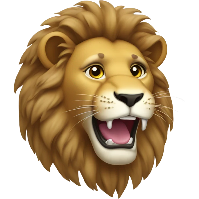 Lion partying emoji