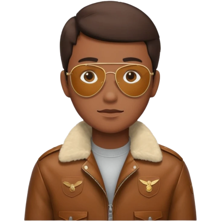 aviator jacket with no badges emoji