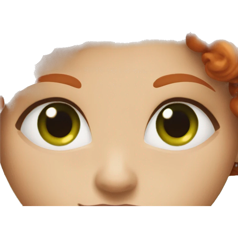 redhead girl with green eyes emoji