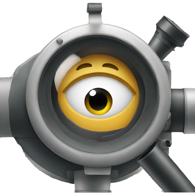 looking through a telescope emoji