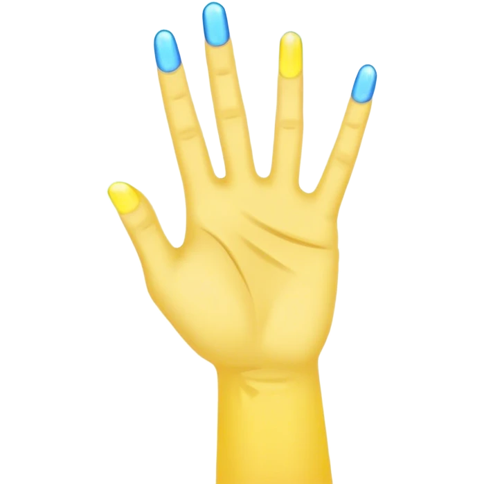 a normal hand being held by 2 hands, a glowing blue hand and a glowing yellow hand souls... hope and comfort from the past and futur emoji