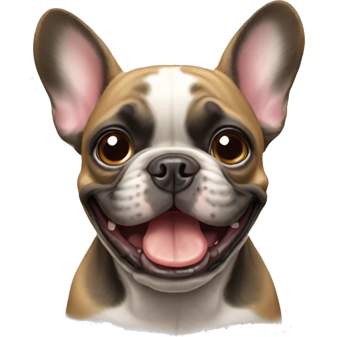 Super happy  french bulldog emoji
