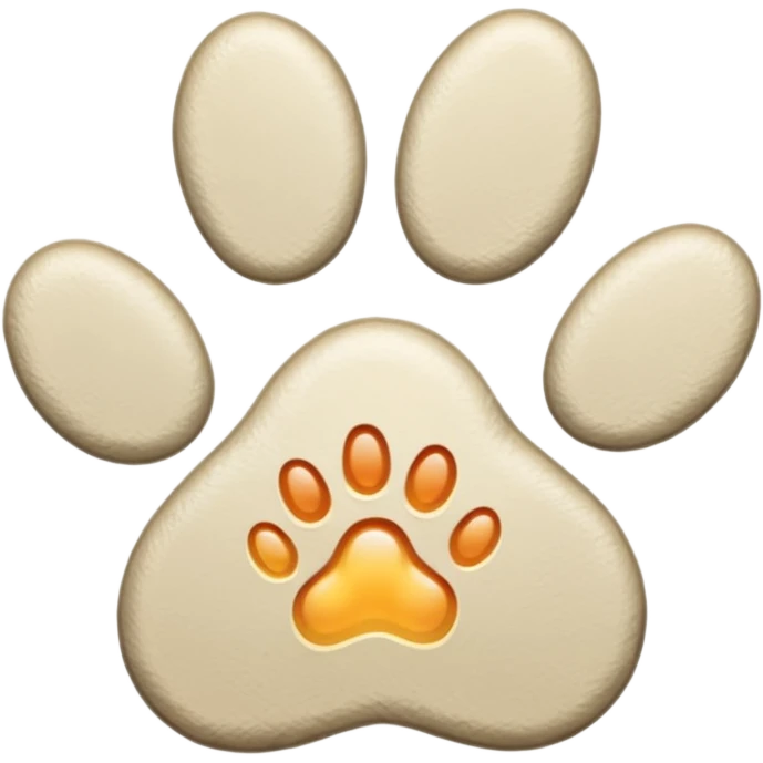 a very light pale pastel #ffbe8c pawprint emoji