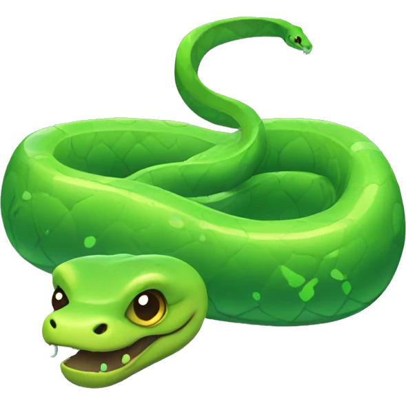 snake with slime emoji