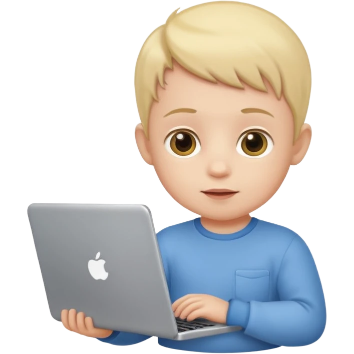 A baby DEVELOPER WITH A laptop emoji